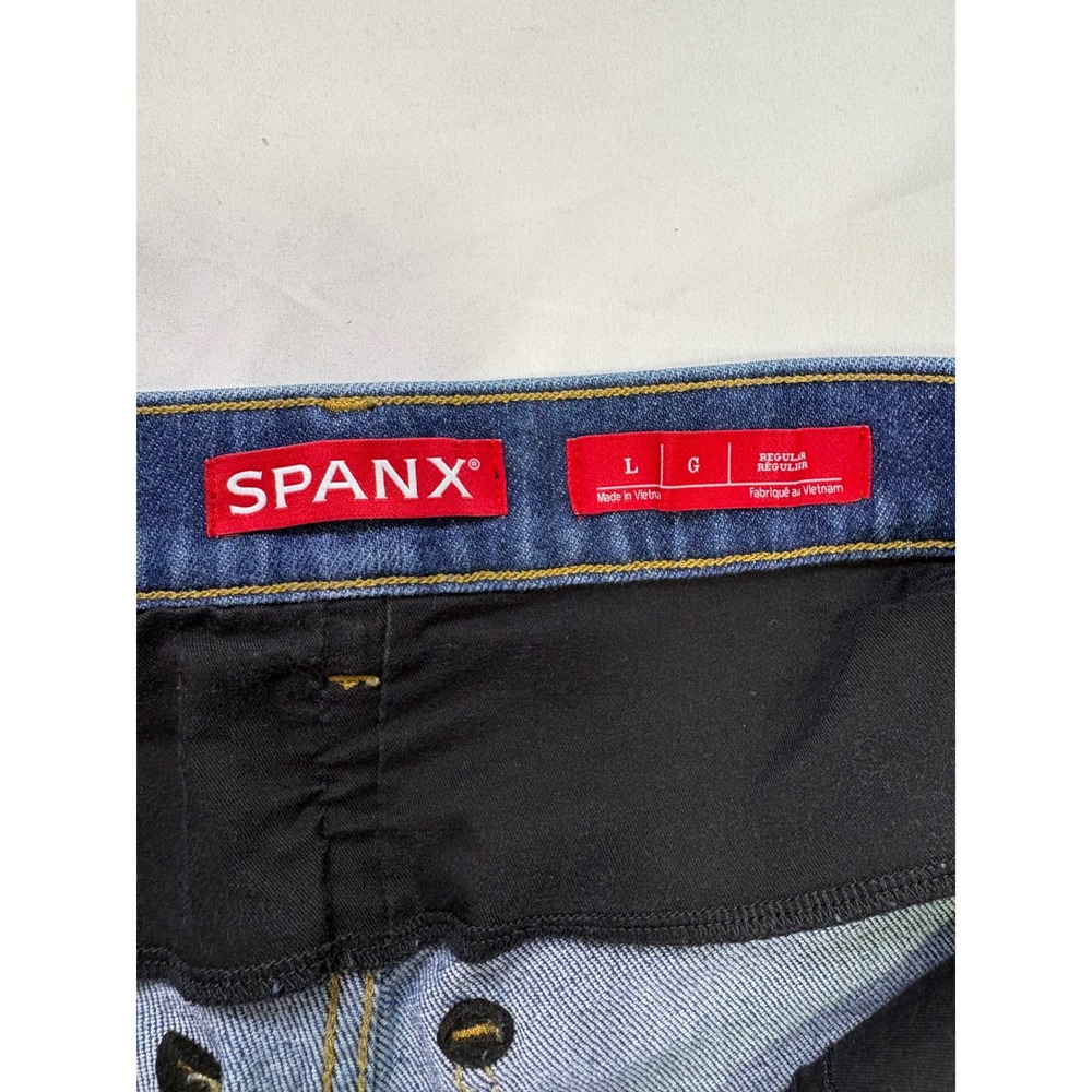 Spanx Shape Authentic 360 Wide Leg Jeans L High Rise Classic Slimming Comfort - Picture 4 of 7